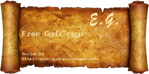 Ezer Györgyi névjegykártya