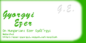 gyorgyi ezer business card